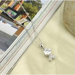 Collana Da Donna In Titanio Placcato In Platino Di Qualità Affidabile Con Strass