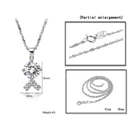 Collana Da Donna In Titanio Placcato In Platino Di Qualità Affidabile Con Strass