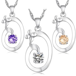 Collana Da Donna Elegante In Titanio Placcato Platino Di Eccellente Qualità