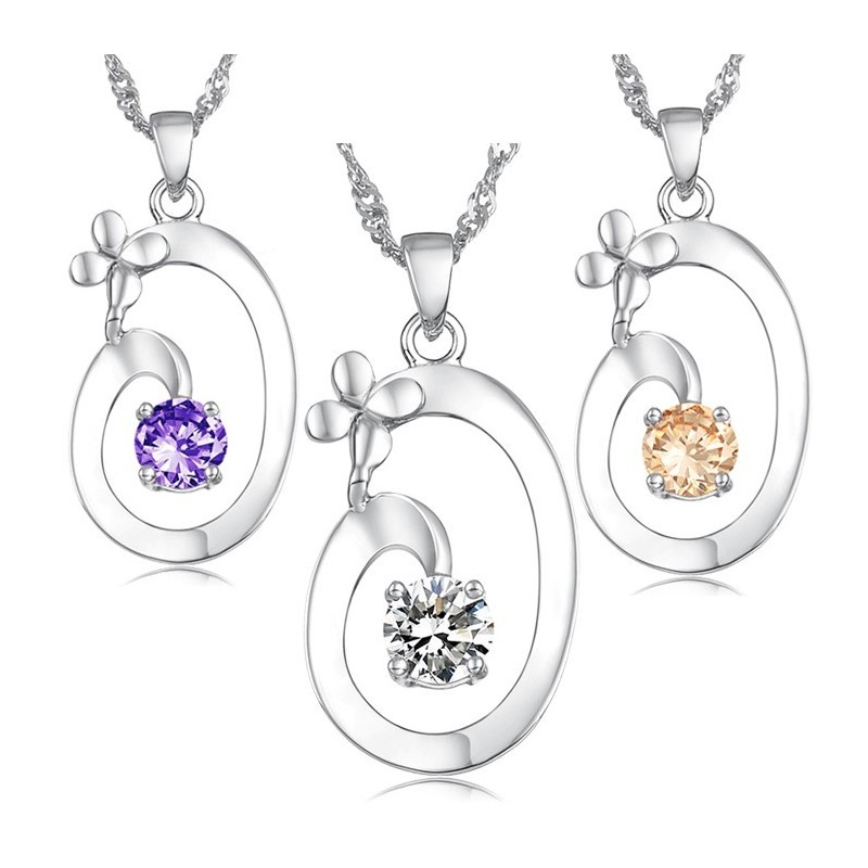 Collana Da Donna Elegante In Titanio Placcato Platino Di Eccellente Qualità Collana Da Donna Elegante In Titanio Placcato Platino Di Eccellente Qualità