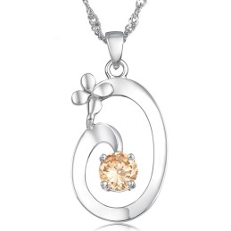 Collana Da Donna Elegante In Titanio Placcato Platino Di Eccellente Qualità