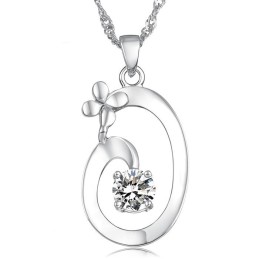 Collana Da Donna Elegante In Titanio Placcato Platino Di Eccellente Qualità
