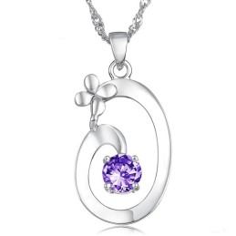 Collana Da Donna Elegante In Titanio Placcato Platino Di Eccellente Qualità