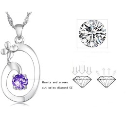 Collana Da Donna Elegante In Titanio Placcato Platino Di Eccellente Qualità