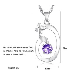 Collana Da Donna Elegante In Titanio Placcato Platino Di Eccellente Qualità