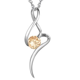 Collana Da Donna In Titanio Placcato Platino Viola Con Diamante, Venduta Bene In Tutto Il Mondo