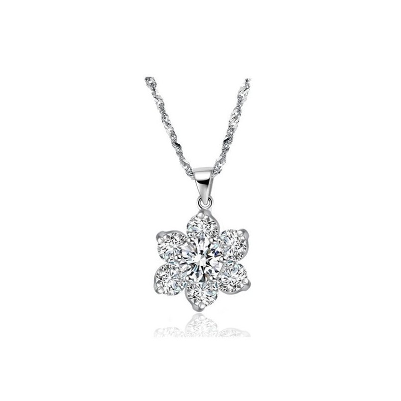 Collana Da Donna In Titanio Placcato Platino Con Strass "To Have A Long Story" Collana Da Donna In Titanio Placcato Platino Con Strass "To Have A Long Story"