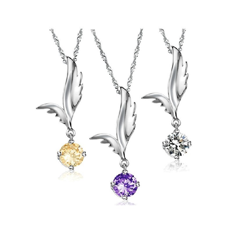 Collana In Titanio Placcato In Platino A Forma Di Ala Femminile Di Qualità Affidabile Con Strass Collana In Titanio Placcato In Platino A Forma Di Ala Femminile Di Qualità Affidabile Con Strass
