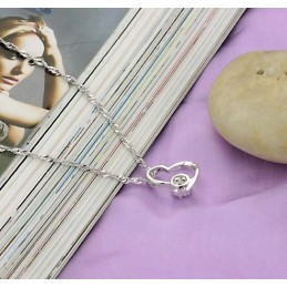 Collana Da Donna In Titanio Placcato Platino Di Qualità Stabile Con Diamante