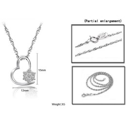 Collana Da Donna In Titanio Placcato Platino Di Qualità Stabile Con Diamante