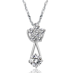 Collana Da Donna In Titanio Placcato Platino Con Diamanti, Dalle Prestazioni Affidabili