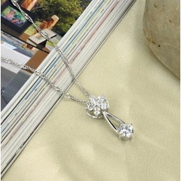 Collana Da Donna In Titanio Placcato Platino Con Diamanti, Dalle Prestazioni Affidabili