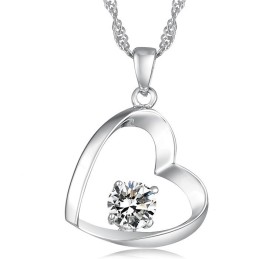 Collana Da Donna In Titanio Placcato Platino Di Alta Qualità