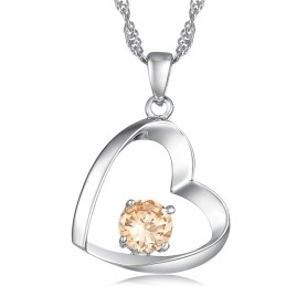 Collana Da Donna In Titanio Placcato Platino Di Alta Qualità