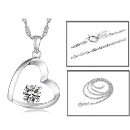 Collana Da Donna In Titanio Placcato Platino Di Alta Qualità