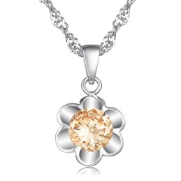Collana Da Donna In Titanio Placcato In Platino Puro Con Diamante, Regina Della Qualità