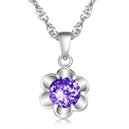 Collana Da Donna In Titanio Placcato In Platino Puro Con Diamante, Regina Della Qualità