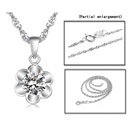 Collana Da Donna In Titanio Placcato In Platino Puro Con Diamante, Regina Della Qualità