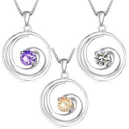 Collana Da Donna In Titanio Placcato Platino Di Alta Qualità Con Diamante