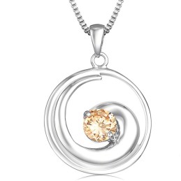 Collana Da Donna In Titanio Placcato Platino Di Alta Qualità Con Diamante