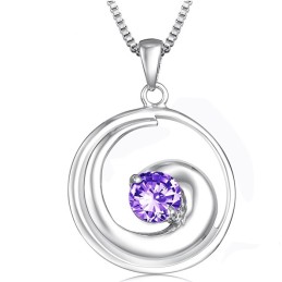 Collana Da Donna In Titanio Placcato Platino Di Alta Qualità Con Diamante