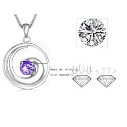 Collana Da Donna In Titanio Placcato Platino Di Alta Qualità Con Diamante