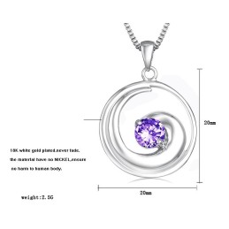 Collana Da Donna In Titanio Placcato Platino Di Alta Qualità Con Diamante