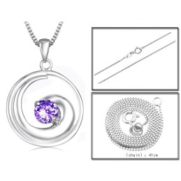 Collana Da Donna In Titanio Placcato Platino Di Alta Qualità Con Diamante