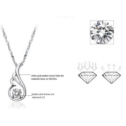 Ampia Varietà Di Collana Da Donna In Titanio Placcato Platino Con Diamante