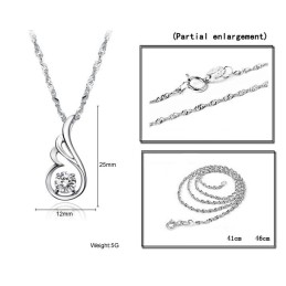 Ampia Varietà Di Collana Da Donna In Titanio Placcato Platino Con Diamante