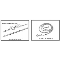 Collana Da Donna In Titanio Placcato Platino Con Diamante, Reputazione Affidabile