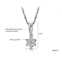 Collana Da Donna In Titanio Placcato Platino Con Diamante, Reputazione Affidabile