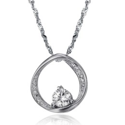 Collana In Titanio Placcato Platino Conciso Da Donna Di Qualità Stabile