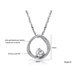 Collana In Titanio Placcato Platino Conciso Da Donna Di Qualità Stabile