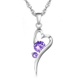Ampia Varietà Di Collana In Titanio Placcato In Platino A Forma Di Lucchetto Da Donna Con Diamante