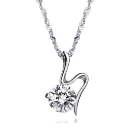 Collana In Titanio Placcato Platino Retrò Da Donna Di Alta Qualità