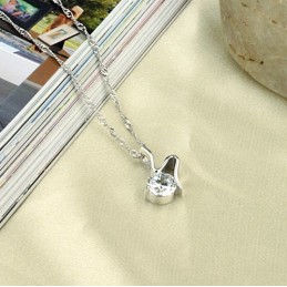 Collana In Titanio Placcato Platino Retrò Da Donna Di Alta Qualità