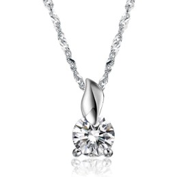 Collana Da Donna In Titanio Placcato Platino Con Diamante, Facile Da Usare