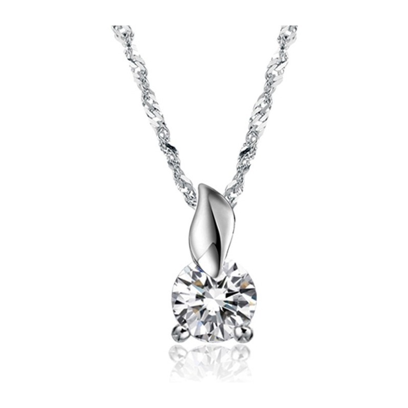 Collana Da Donna In Titanio Placcato Platino Con Diamante, Facile Da Usare Collana Da Donna In Titanio Placcato Platino Con Diamante, Facile Da Usare