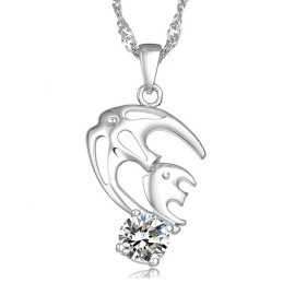Collana In Titanio Placcato Platino Anallergica Per Donna, Facile Da Usare