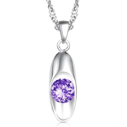 Collana Da Donna In Titanio Placcato Platino Con Diamante, Qualità E Quantità Garantite