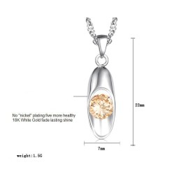 Collana Da Donna In Titanio Placcato Platino Con Diamante, Qualità E Quantità Garantite