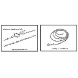 Collana In Titanio Placcato Platino A Forma Di Rosa Da Donna, Con Strass, Della Regina Della Qualità