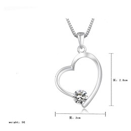 Ampia Varietà Di Collana Da Donna In Titanio Placcato Platino Con Diamante