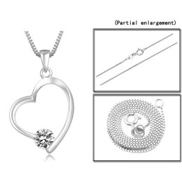Ampia Varietà Di Collana Da Donna In Titanio Placcato Platino Con Diamante