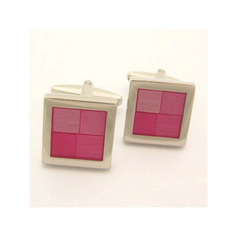 Gemelli Quadrati Rosa In Titanio Squisiti Gemelli Quadrati Rosa In Titanio Squisiti