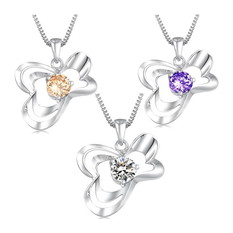 Collana Da Donna In Titanio Placcato Platino Di Eccellente Qualità Con Diamante Collana Da Donna In Titanio Placcato Platino Di Eccellente Qualità Con Diamante