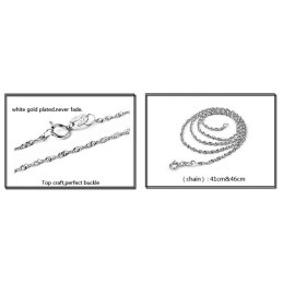 Collana In Titanio Placcato Platino Da Donna, Regina Della Qualità
