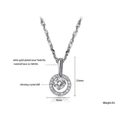Collana In Titanio Placcato Platino Da Donna, Regina Della Qualità