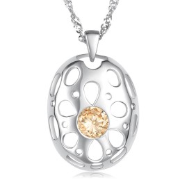 Collana In Titanio Placcato In Platino Anallergica Di Fama Mondiale Per Donna